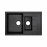 Кухонная мойка с дополнительной чашей Qtap CS 7648 Black (QT7648BLA404)