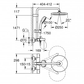 Душевая система Grohe Tempesta Cosmopolitan 26672000