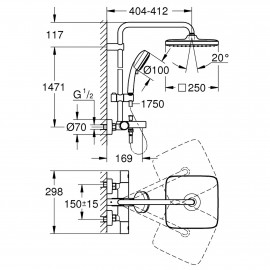 Душевая система Grohe Tempesta Cosmopolitan 26691000