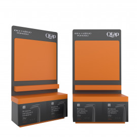 Стенд Qtap для смесителей 2100x1100x400 мм, графит+оранж (комплект)