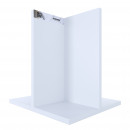 Стенд Lidz для душкабин 4-х секционный 2400х2100х2100 мм, белый (комплект)