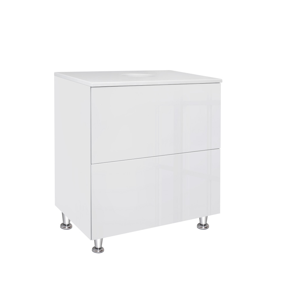 Тумба напольная Qtap Tern 600х616х469 White со столешницей QT1780TNL601W