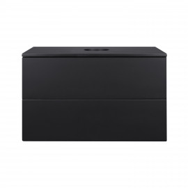 Тумба подвесная Qtap Tern 800х476х469 Matt black со столешницей QT1779TPL802MB