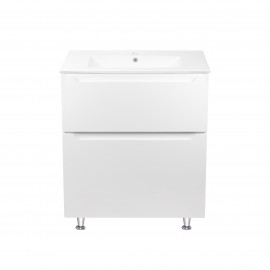 Комплект Qtap Scorpio 710х825х460 White тумба напольная + раковина врезная Qtap Scorpio QT1471TNВ7013070CW