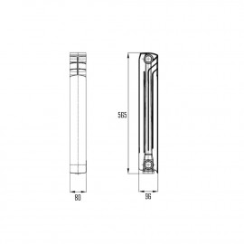 Радиатор алюминиевый Thermo Alliance All-Vulcan 500/96 1,05 кг