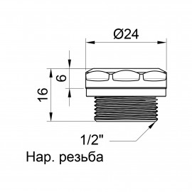 Заглушка SD Plus 1/2