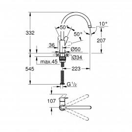Смеситель для кухни Grohe BauEdge 31233001