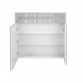 Зеркальный шкаф подвесной Qtap Robin 800х730х145 White с LED-подсветкой QT1377ZP8001W