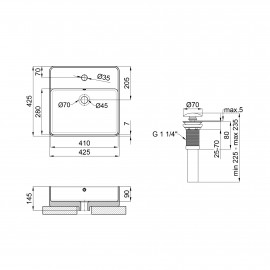 Раковина-чаша Qtap Crow 420х420х145 White с донным клапаном QT0511A054TW