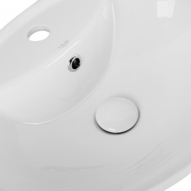 Раковина Qtap Stork 546х406х180 White с донным клапаном QT1511L737W