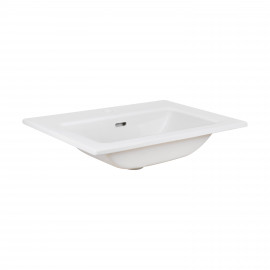 Раковина Qtap Stork 610х420х170 White с донным клапаном QT1511L738W