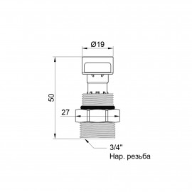 Стаканчик Icma Assieme Canotto 3/4