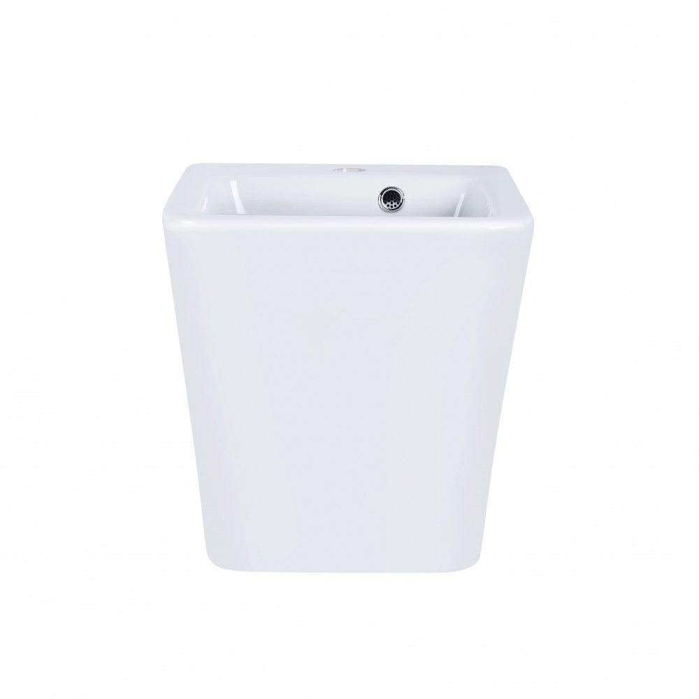 Раковина подвесная моноблок Qtap Tern 370х410х400 White с донным клапаном QT1711G808W