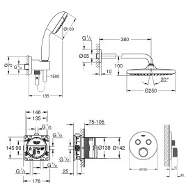 Душевая система Grohe Grohtherm SmartControl 26416SC1