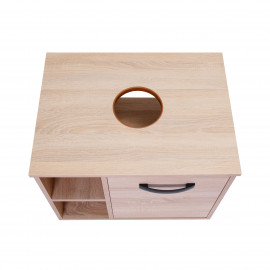 Тумба подвесная Qtap Pisces 600х480х470 Whitish oak со столешницей QT2579TPL603WO