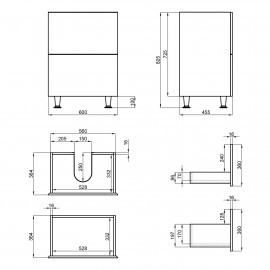 Тумба напольная Qtap Tern 600х725х437 White QT1773TNL601W