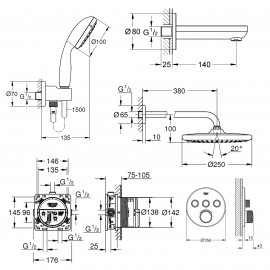 Душевая система Grohe Grohtherm SmartControl 26416SC2