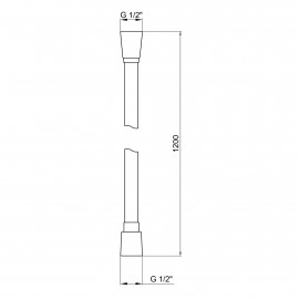 Шланг для душа Qtap Hadice PVC120B 1,2 м
