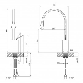 Смеситель для раковины Qtap Virgo 1066H103C