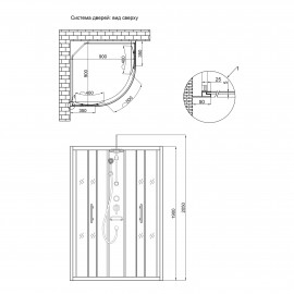 Душевой бокс Lidz Majatek SB90x90.BLA.LOW.TR, стекло прозрачное 5 мм без поддона