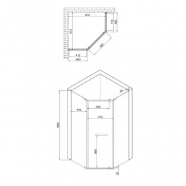 Душевая кабина Lidz Dozorca SC90x90.BLA.LOW.TR, стекло прозрачное 6 мм без поддона