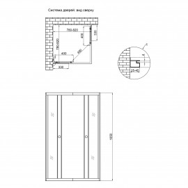 Душевая кабина Lidz Wawel SC80x80.SAT.LOW.GR, стекло тонированное 4 мм без поддона