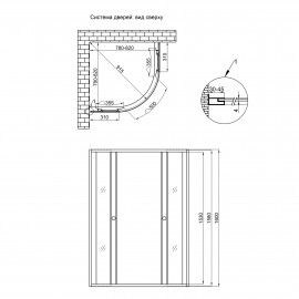 Душевая кабина Lidz Wieza SC80x80.SAT.HIGH.L, стекло Linie 4 мм без поддона