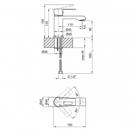 Смеситель для раковины Qtap Tern 1061102C