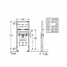 Инсталляция для раковины Grohe Rapid SL 38554001