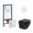 Набор инсталляция 4 в 1 Grohe Rapid SL 38722001 + унитаз с сиденьем Qtap Robin QT13332141ERMB