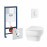 Набор инсталляция 4 в 1 Grohe Rapid SL 38722001 + унитаз с сиденьем Qtap Aries QT0333063ERW