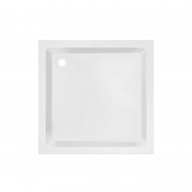 Набор Lidz душевая кабина Wawel SC90x90.SAT.LOW.GR, стекло тонированное 4 мм + поддон Mazur