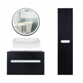 Комплект мебели для ванной Qtap тумба + раковина + зеркало + пенал QT044VI43003