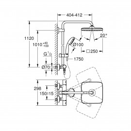 Душевая система Grohe Vitalio Start 26697000