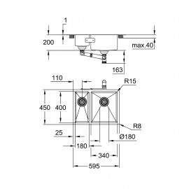 Кухонная мойка Grohe Sink K700U 31576SD1
