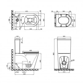 Бачок для унитаза Qtap Scorpio QT14222125ARW2