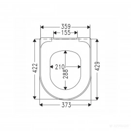 5684HR01 OMNIA ARCHITECTURA Унитаз подвесной DirectFlush + 98M9C101 Крышка