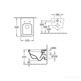 5685HR01 OMNIA ARCHITECTURA Унитаз подвесной DirectFlush + 9M58S101 Крышка