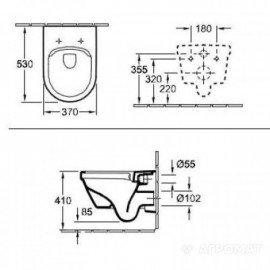 5684R001 OMNIA Architectura Унитаз подвесной