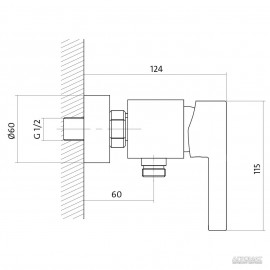 LUVIO S951-037 змішувач для душу