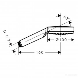 26331400 Crometta 100 1jet Ручной душ