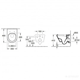 4687R001 ARCHITECTURA Унитаз подвесной без ободка