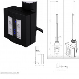 WEKT4K905U TERMA KTX 4 блок керування,колір RAL 9005 (чорний), кабель спіральний з вилкою