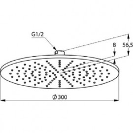 643308700 A-QA matt black Верхний душ-300