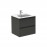 C0074265 Sansa Комплект меблів: тумба+раковина+дзеркало 60см, антрацит