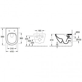 4609R0R1 SUBWAY 2.0 Унитаз подвесной COMFORT