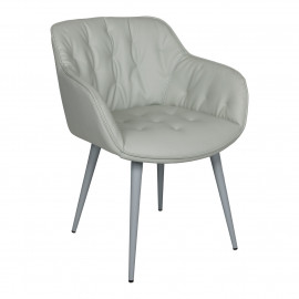 Кресло VIENA, светло-серый экокожа