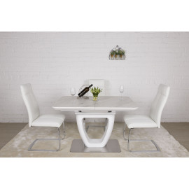 Стол обеденный TORONTO NEW, керамика белый